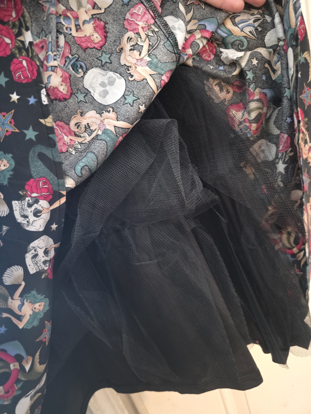 NWT Torrid Retro Chic Mermaid Skull Flower Sun Dress Plus Size 1 - Picture 8 of 12